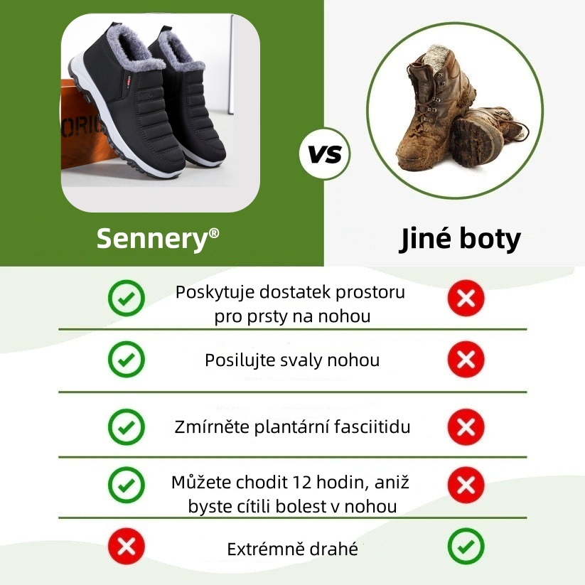 Sennery® - Ergonomická zimní ortopedická obuv pro bolesti nohou, kolen a zad - Unisex