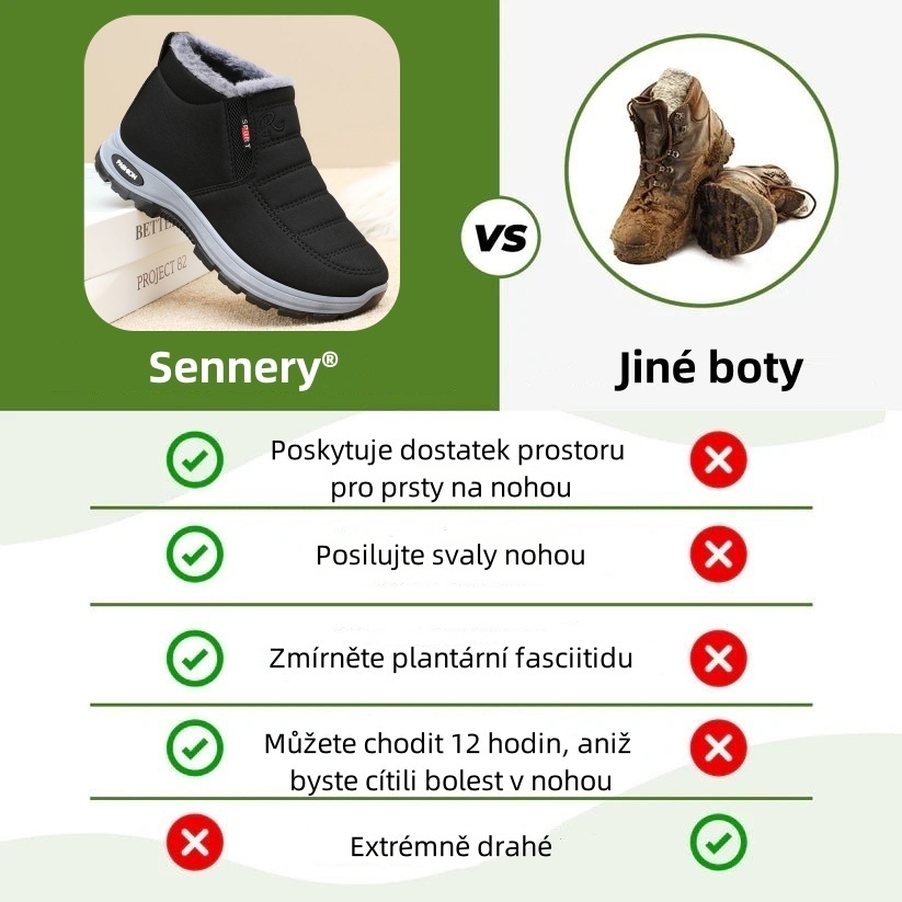 Sennery® - Ergonomická zimní ortopedická obuv pro bolesti nohou, kolen a zad - Unisex