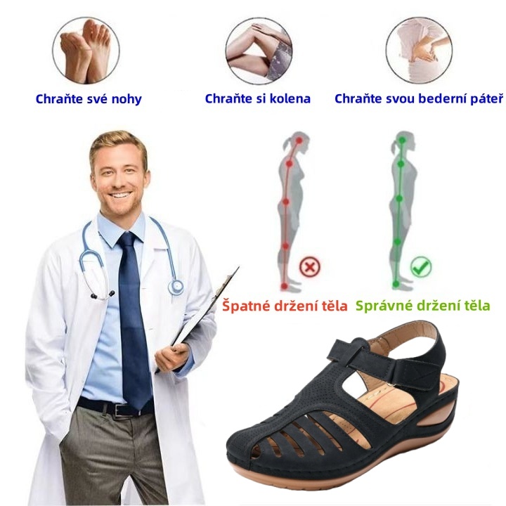 🔥Omezená doba 50% sleva - Letní ortopedické sandály - Ergonomický design✅ Udělejte chůzi pohodlnější
