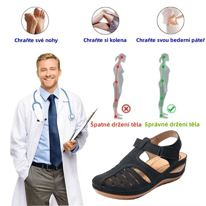 🔥Omezená doba 50% sleva - Letní ortopedické sandály - Ergonomický design✅ Udělejte chůzi pohodlnější