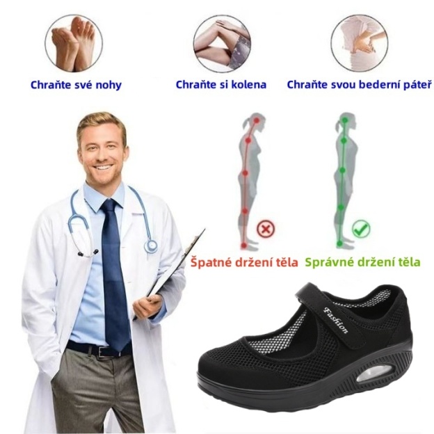 [🔥Dnes za poloviční cenu - Nenechte si to ujít] Dámská prodyšná ortopedická obuv, vysoce účinná při tlumení nárazů - se 168 patenty na obuv👞 Usnadňuje chůzi