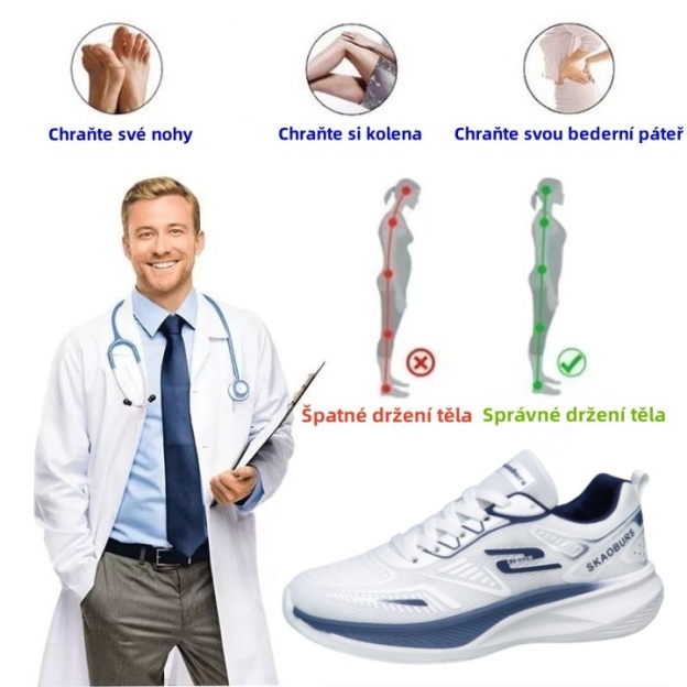 [🔥Dnes za poloviční cenu - Nenechte si to ujít] Ergonomicky tvarovaná ortopedická obuv - design s podporou klenby 👞Snadno se zbavte bolesti nohou