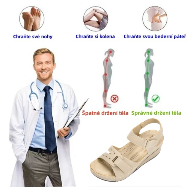 [🎁Dnes za poloviční cenu - nenechte si to ujít] Ergonomicky tvarované ortopedické sandály - bezbolestná chůze👞Zajišťují pohodlnější chůzi