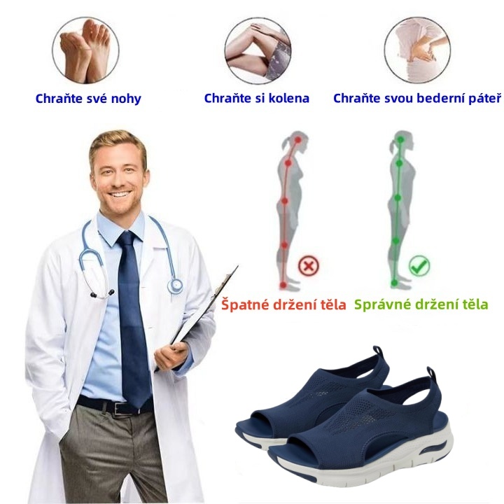 🔥Omezená doba 50% sleva - Letní ortopedické sandály - Ergonomický design✅ Udělejte chůzi pohodlnější