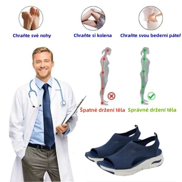 🔥Omezená doba 50% sleva - Letní ortopedické sandály - Ergonomický design✅ Udělejte chůzi pohodlnější
