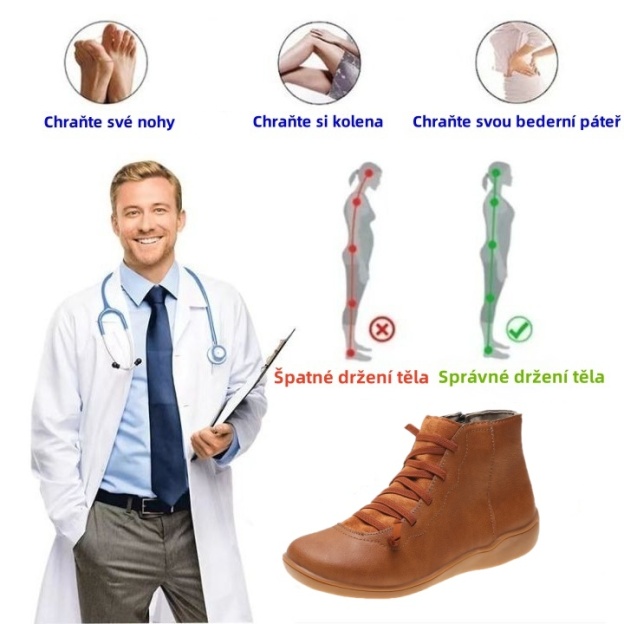 【🔥Dnes za poloviční cenu - nenechte si to ujít】 Ergonomicky navržená ortopedická obuv - design podpory klenby 👞Snadno se zbavte bolesti nohou