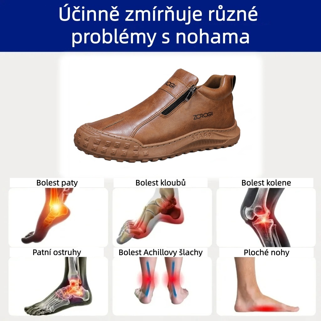 Ortopedická obuv Sennery® - Vhodná pro celodenní chůzi, zmírňuje bolesti nohou, kolen a zad - Ručně vyrobená z pravé kůže.