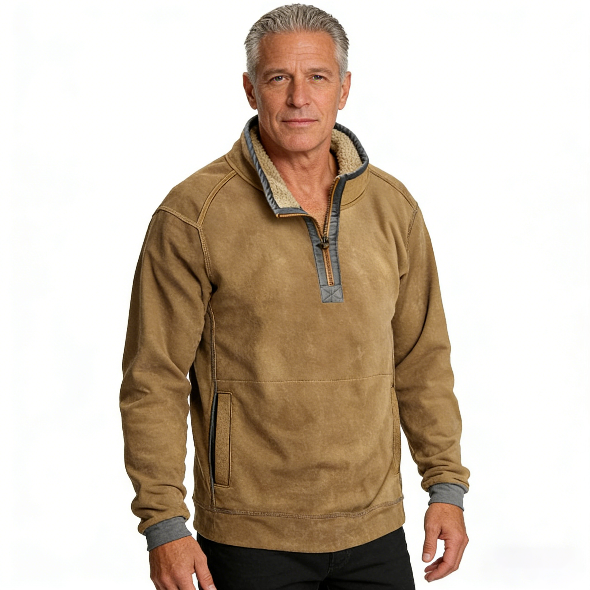Men can't get enough of this comfortable high-neck cashmere sweatshirt.