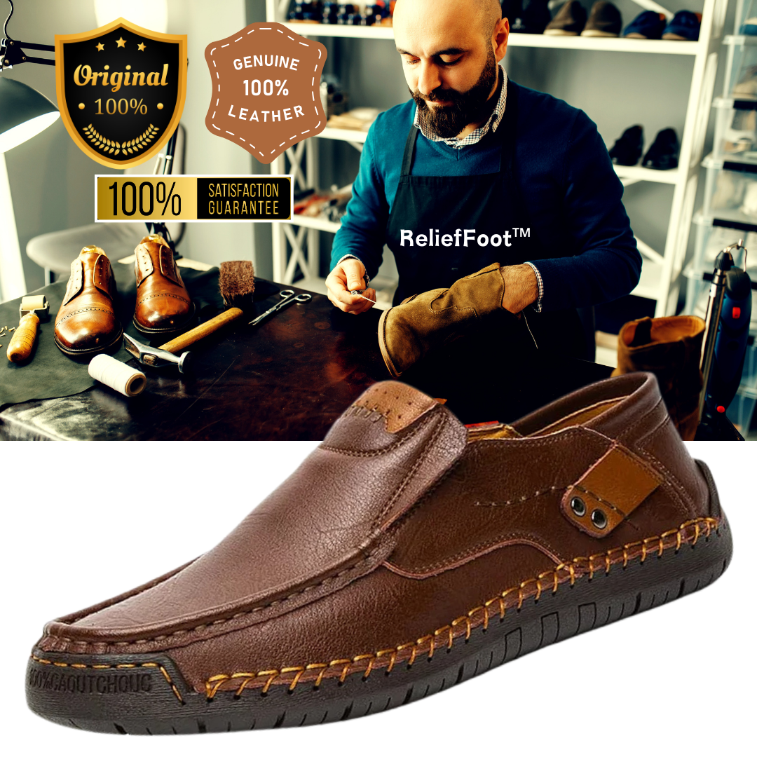 ReliefFoot®⏰Last Day 50% OFF🔥 Men's Handmade Genuine Leather Slip-On Loafers by ⏰Promotion - 50% OFF🔥