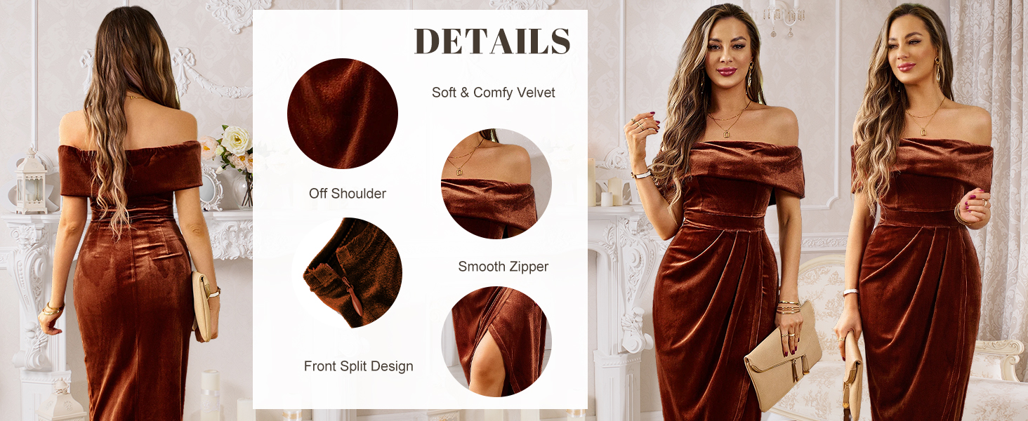 Wrap Slit Elegant Cocktail Party Evening Dress
