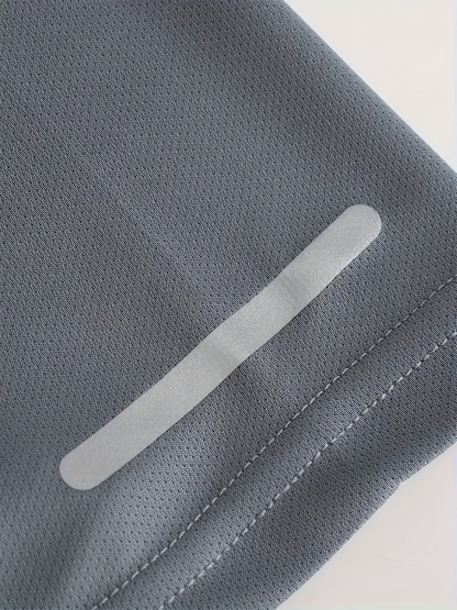 Men's Quick-Dry Sports T-Shirt with Reflective Strips, Moisture-Wicking