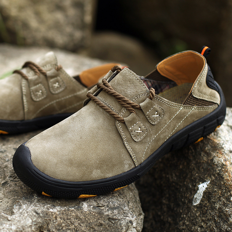 ⏰Promotion 70% OFF - 2025 Spring Men's Orthopedic Comfortable Casual Genuine Leather Slip On Hiking Shoes