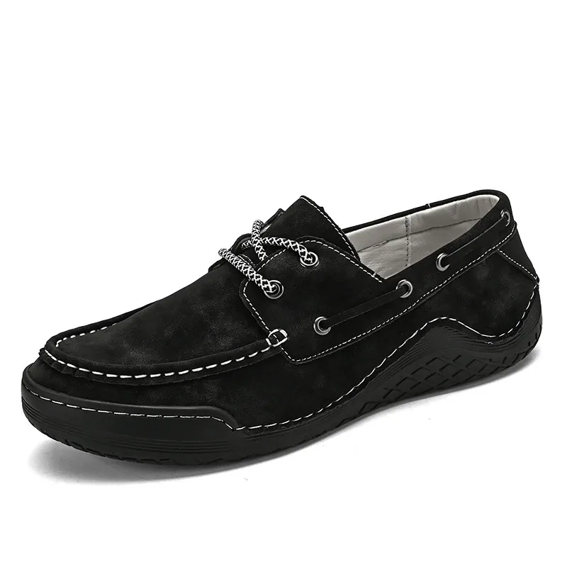 Spring Handmade Color Matching Casual Retro Suede Leather Shoes- Limited 50% off Sale