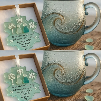🎄Christmas Best Gifts🔥 Unique Handcrafted Sea Glass Ocean Wave Mug🎁Free Gifts