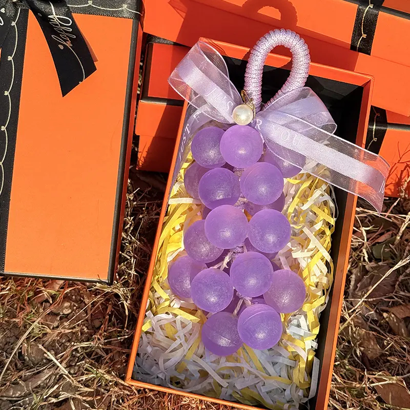 Handmade Grape-Shaped Soap Set