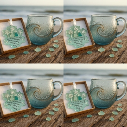🎄Christmas Best Gifts🔥 Unique Handcrafted Sea Glass Ocean Wave Mug🎁Free Gifts