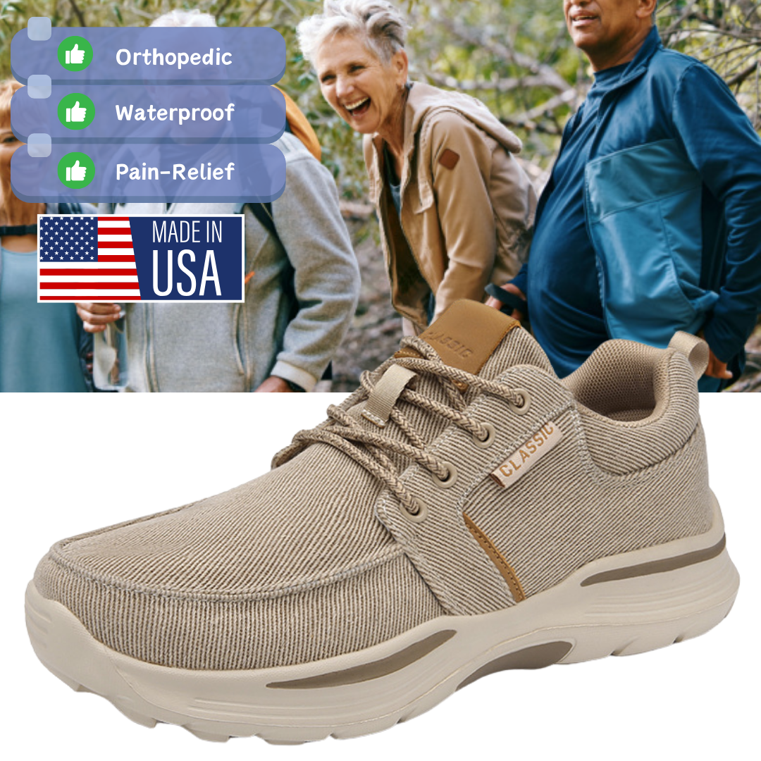 Men's Daily Canvas Wear Proof Orthopedic Walking Shoes🔥BUY 2 FOR FREE