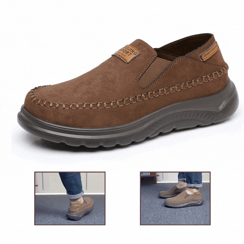 Spring New Casual Breathable Suede Leather Walking Shoes-Limited 50% O