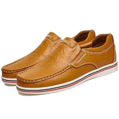 Men's Slip-On Genuine Leather Orthopedic Casual Shoes Work Shoes