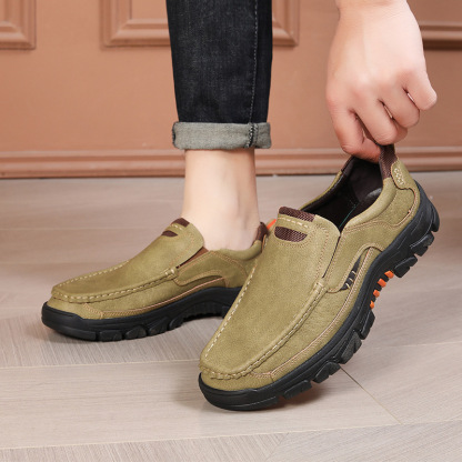 ⏰Promotion 70% OFF - 2025 Upgrade Men's Orthopedic Comfortable Casual Genuine Leather Slip On Loafers