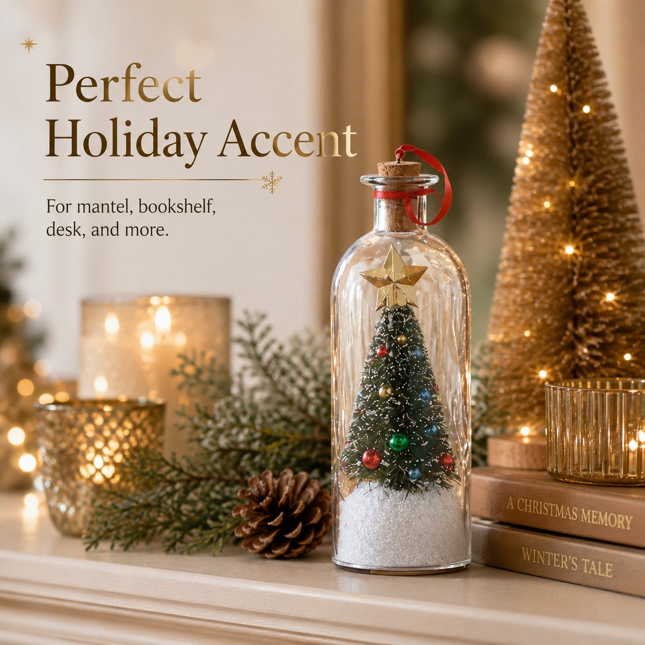Battery powered holiday bottle