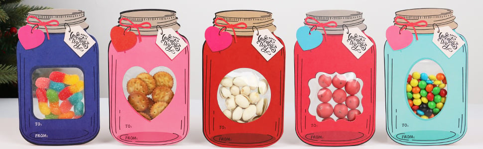 Mason Jar Valentines Day Cards for Kids