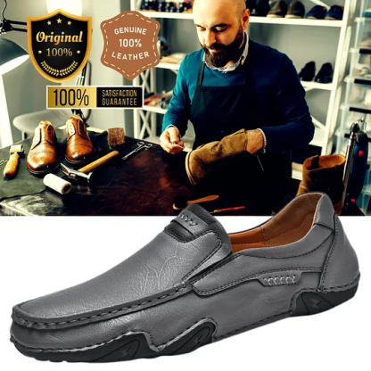 Men's Genuine Leather Slip-On Loafers