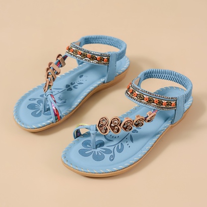 🔥Last Day Promotion 50% OFF🔥Women's Elegant Rhinestone Heart Flat Sandals