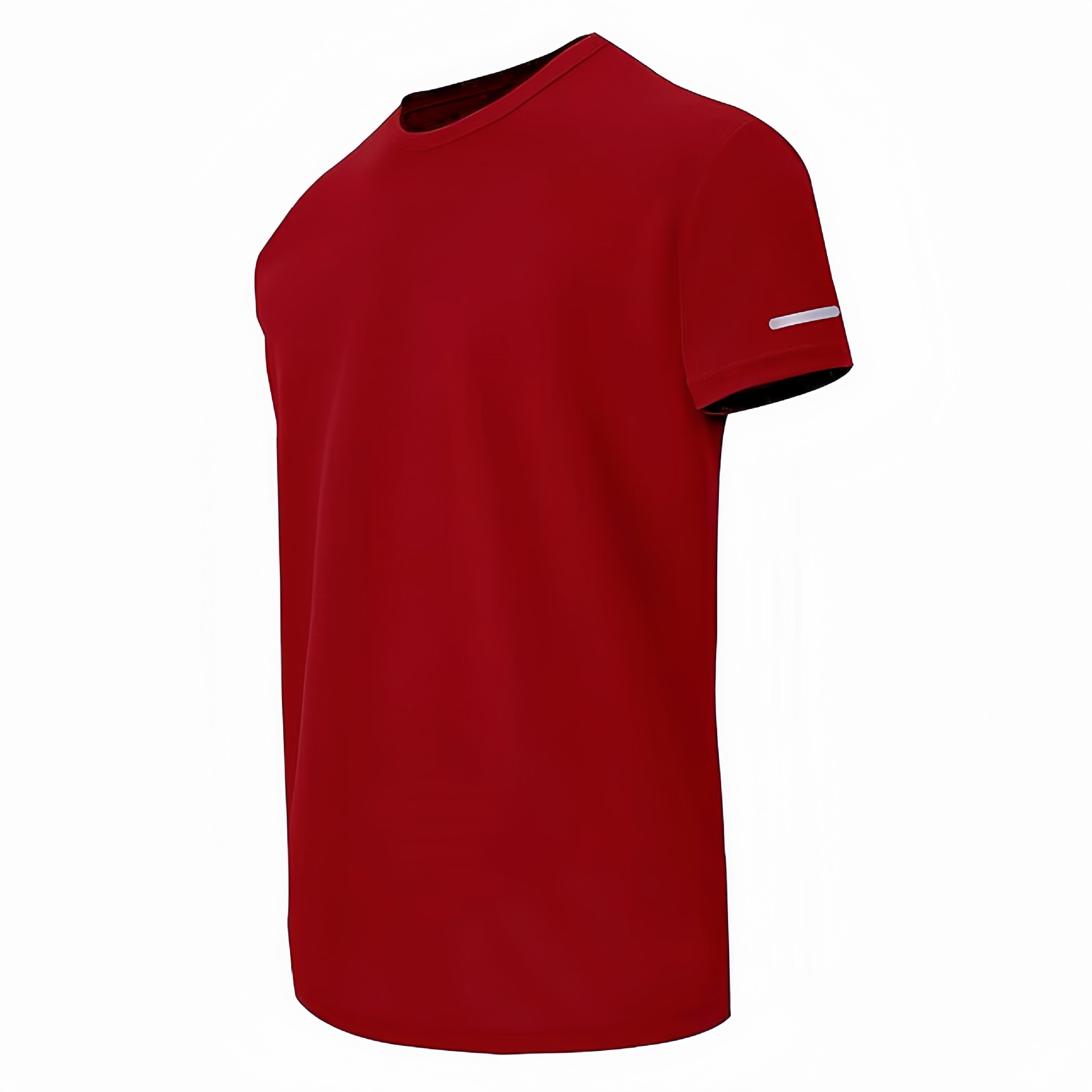 Men's Quick-Dry Sports T-Shirt with Reflective Strips, Moisture-Wicking