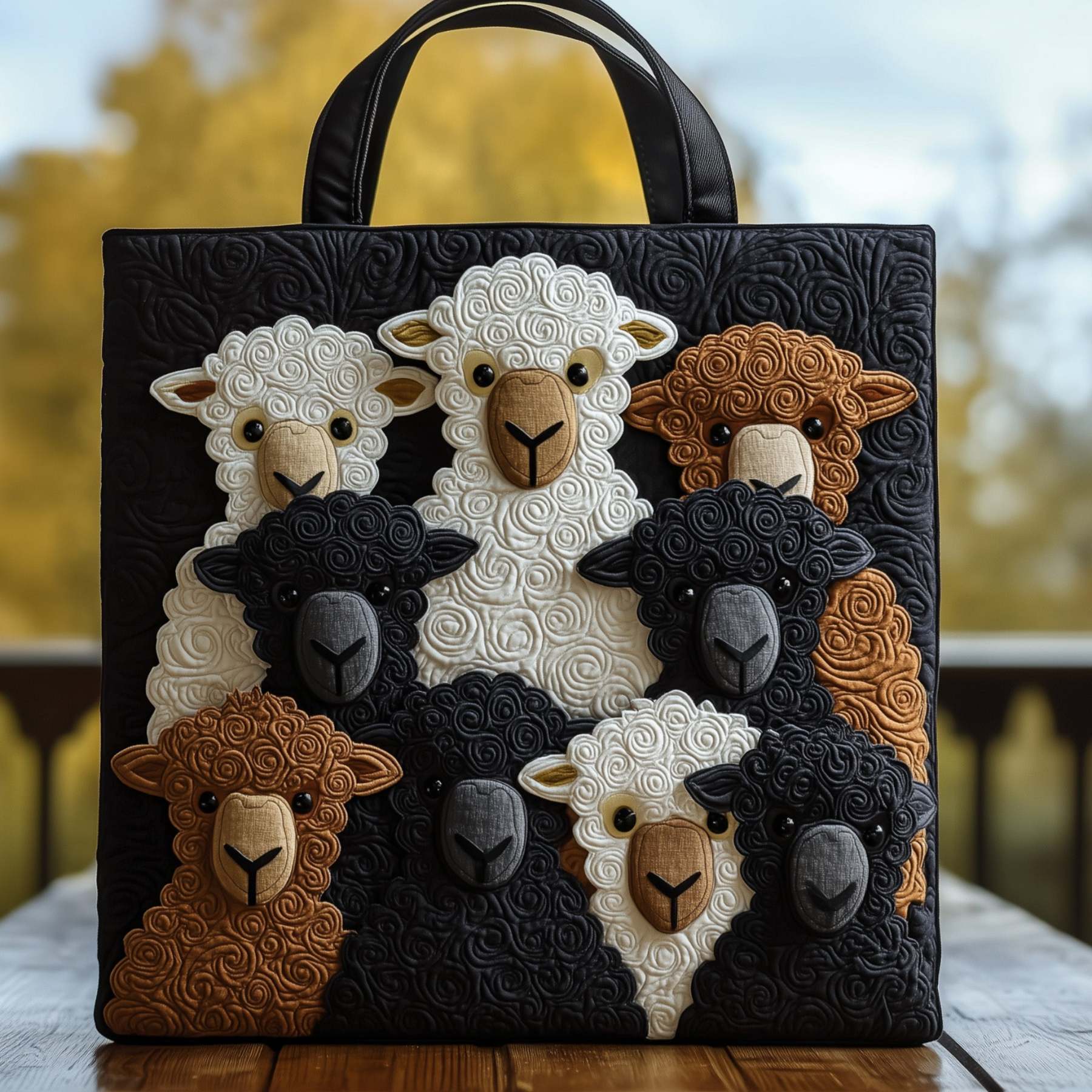 Sheep Serenity Quilted Tote Bag GFTOHD8556