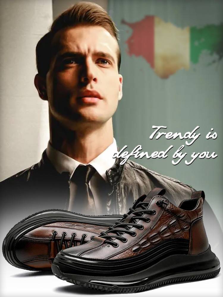 Platform Crocodile Comfort Sneakers