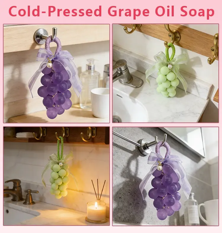 Handmade Grape-Shaped Soap Set