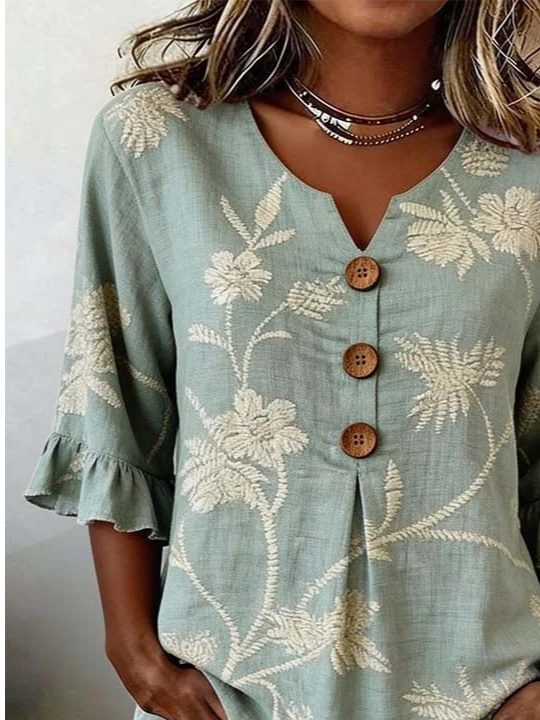 Vintage Cotton And Linen Others Loose Shirt