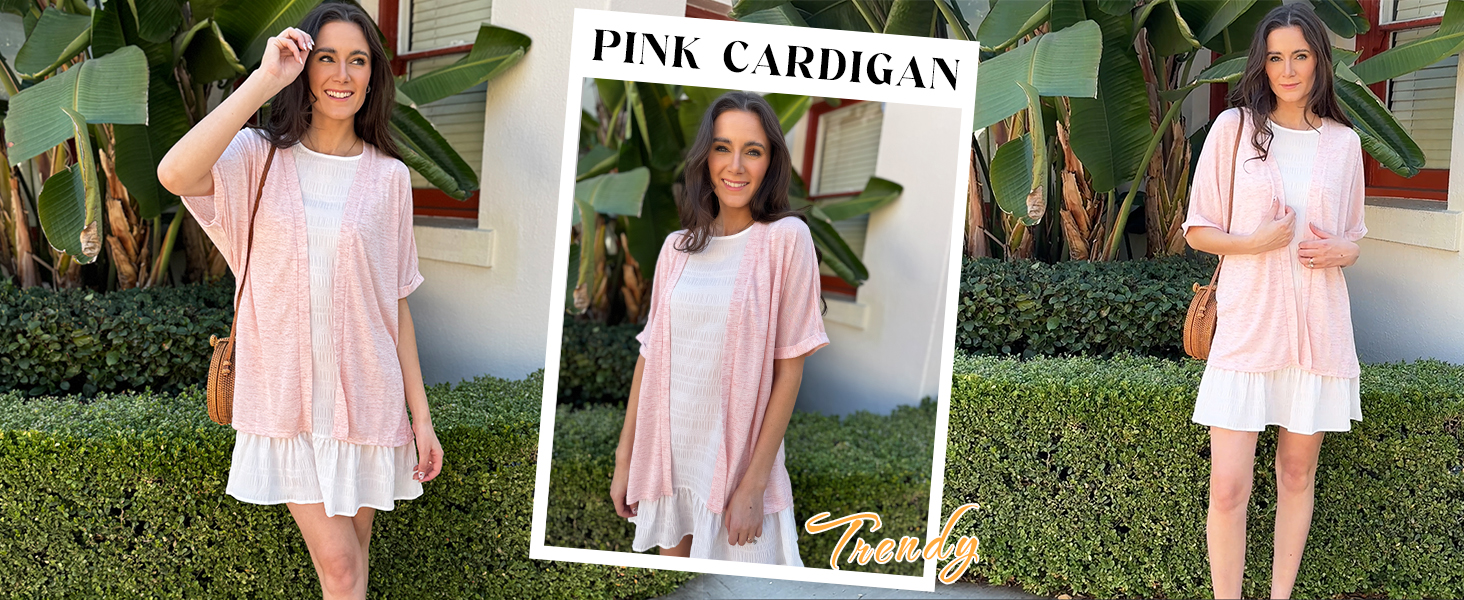 pink cardigan