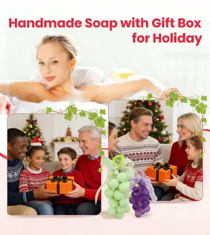 Handmade Grape-Shaped Soap Set