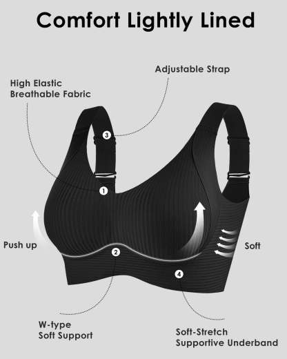 🎁Last Day Buy 1 Get 3 Packs(Each only ￡4.66!!)🔥Super firming bra | Wire-free push-up bra👍No more sagging breasts