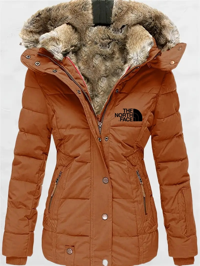 2024 TNF®-Womens Coats Winter Zipper Hooded Faux Fur Inside Down Jacke