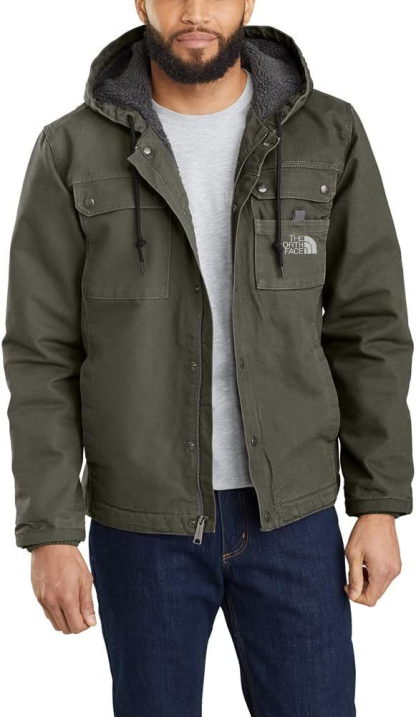 Carhartt Men's Relaxed Fit Washed Duck Sherpa-Lined Utility Jacket Work Outerwear