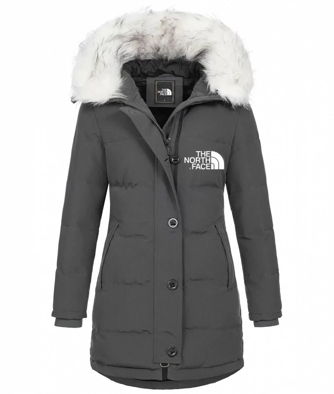 2024 Fashion ladies parka coat with fur collar