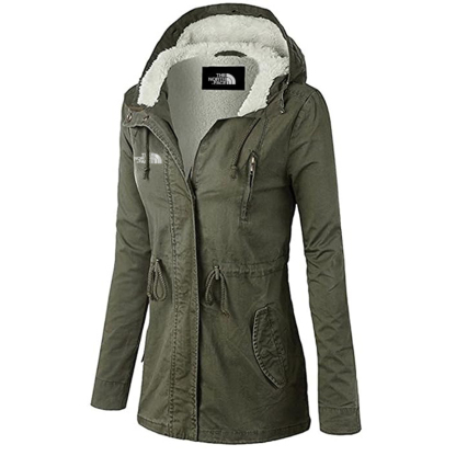 Womens Cotton Anorak Lightweight Utility Parka Jackets with Drawstring -  WOMEN'S