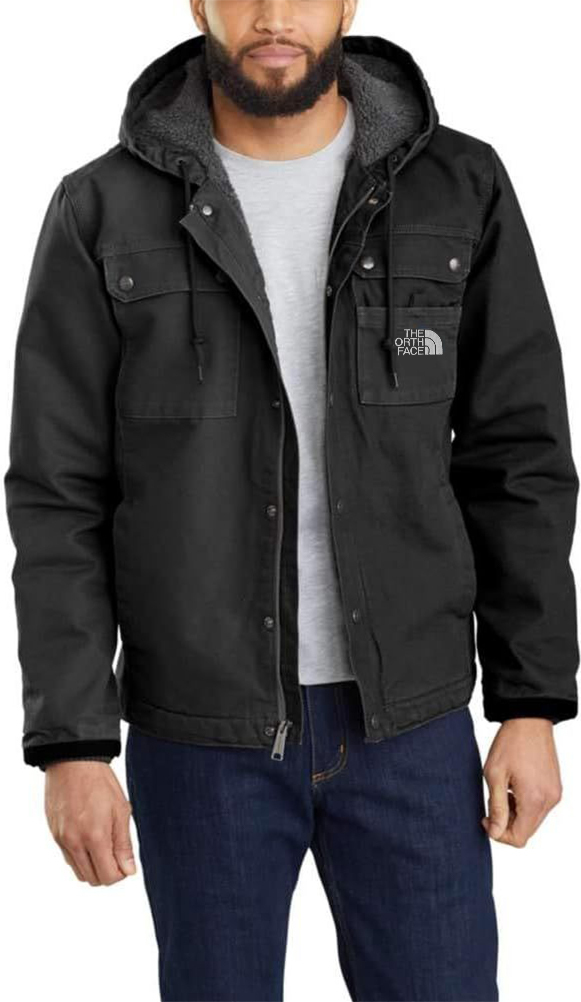 Carhartt Men's Relaxed Fit Washed Duck Sherpa-Lined Utility Jacket Work Outerwear