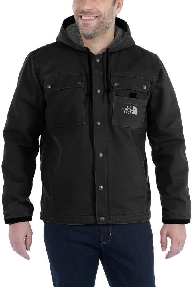 Carhartt Men's Relaxed Fit Washed Duck Sherpa-Lined Utility Jacket Work Outerwear