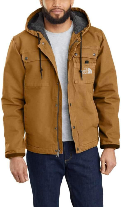 Carhartt Men's Relaxed Fit Washed Duck Sherpa-Lined Utility Jacket Work Outerwear