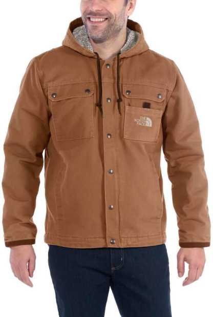Carhartt Men's Relaxed Fit Washed Duck Sherpa-Lined Utility Jacket Work Outerwear