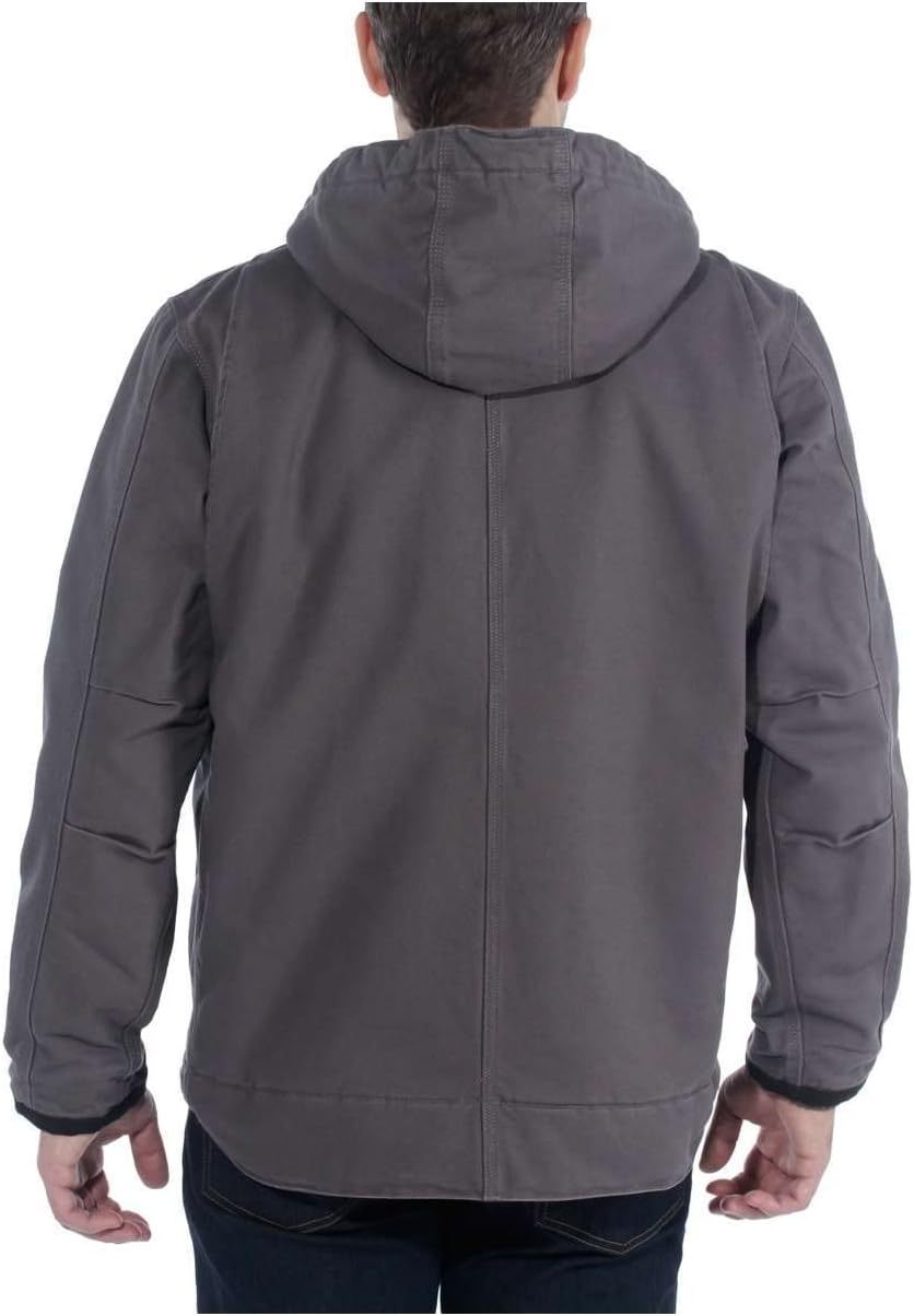 Carhartt Men's Relaxed Fit Washed Duck Sherpa-Lined Utility Jacket Work Outerwear