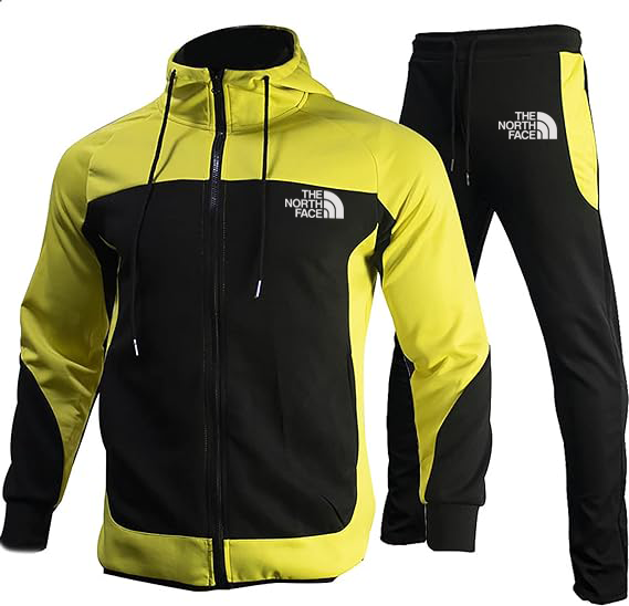 Conjunto de sudadera con capucha y pantalones deportivos con cremallera completa para hombre