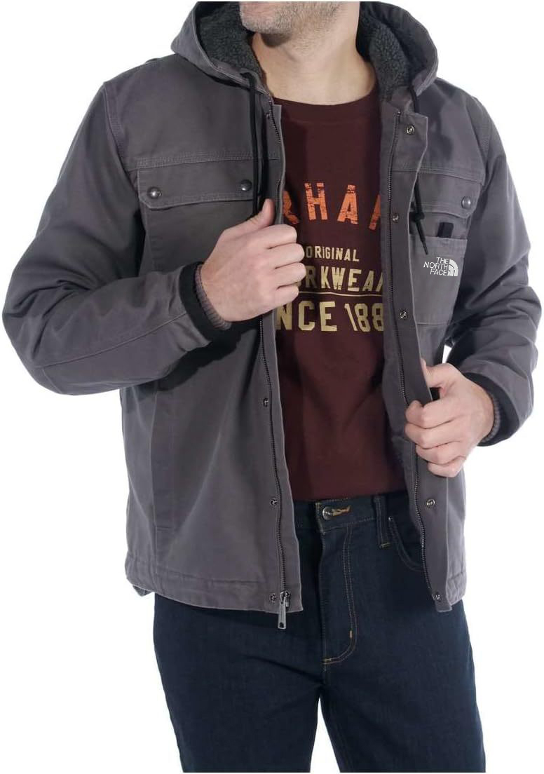 Carhartt Men's Relaxed Fit Washed Duck Sherpa-Lined Utility Jacket Work Outerwear