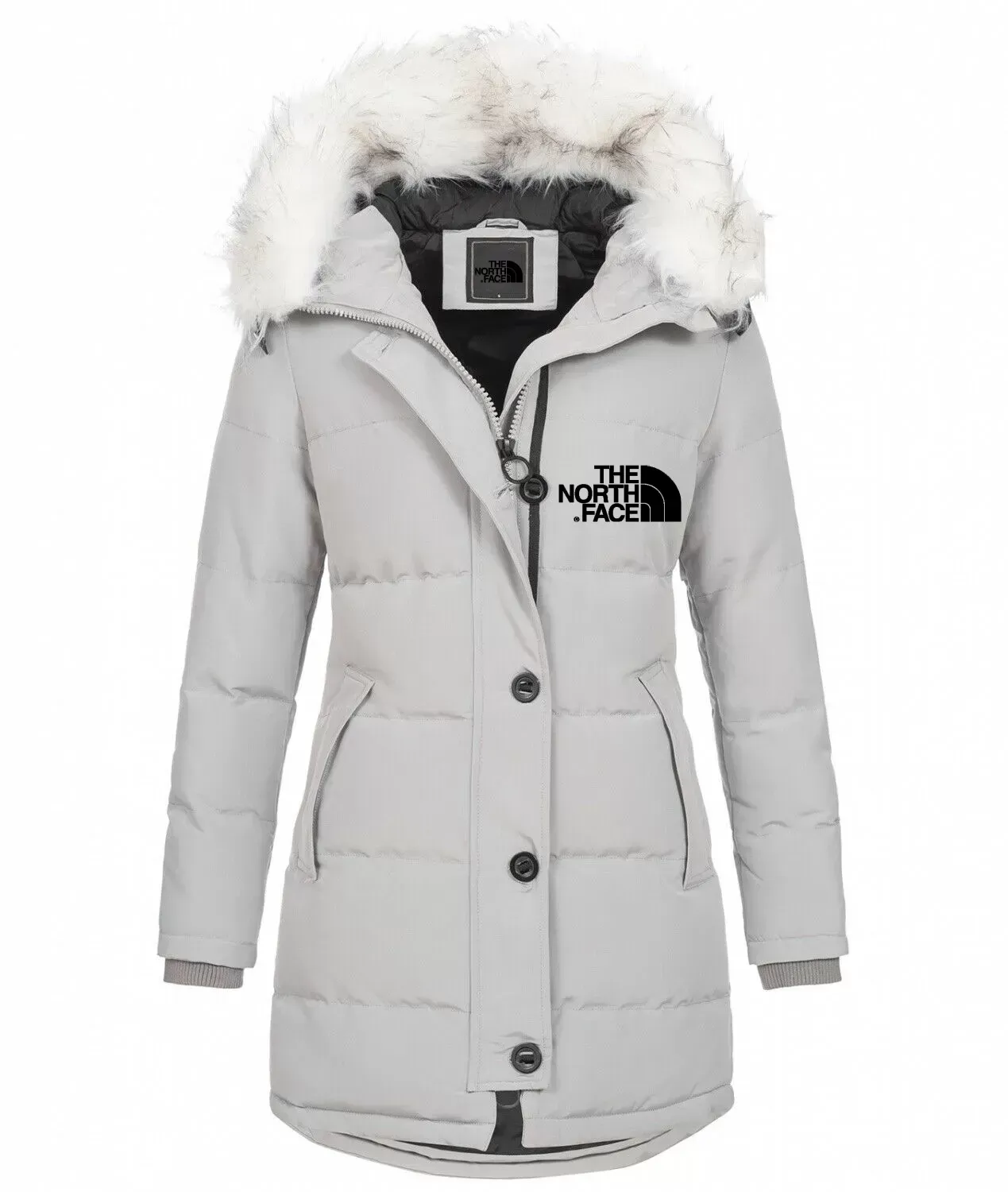 2024 Fashion ladies parka coat with fur collar