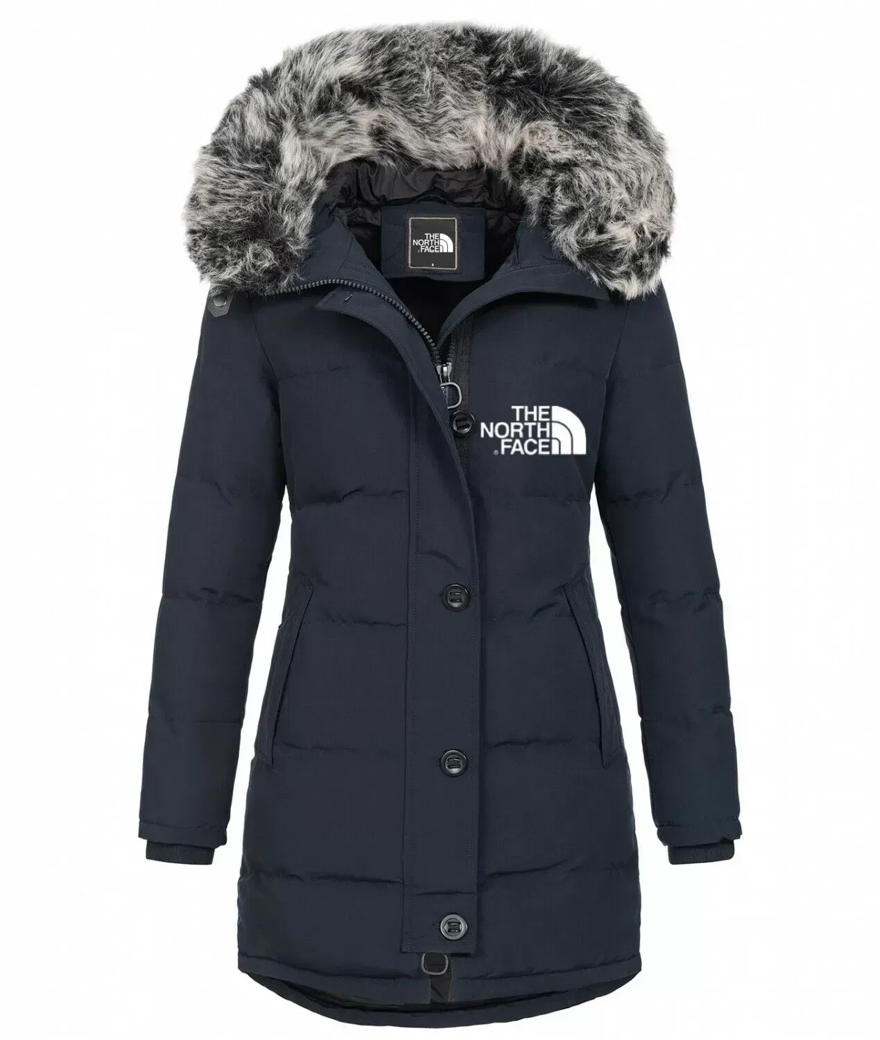 2024 Fashion ladies parka coat with fur collar