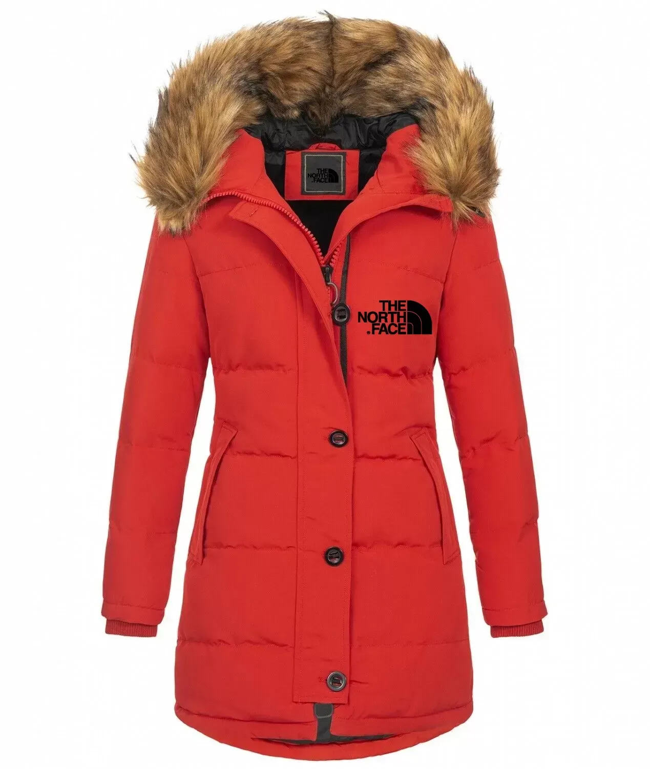 2024 Fashion ladies parka coat with fur collar